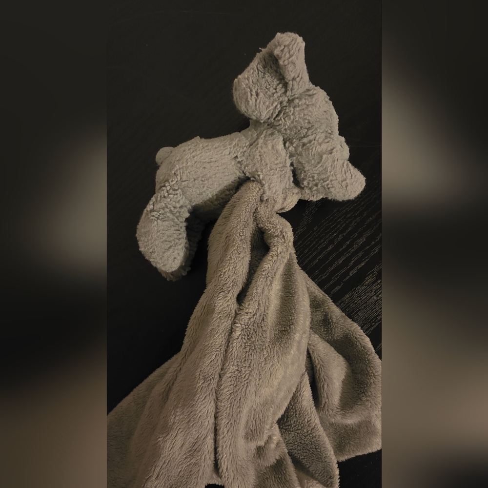 Jellycat Soft Gray Elephant Plush Holding Blanket